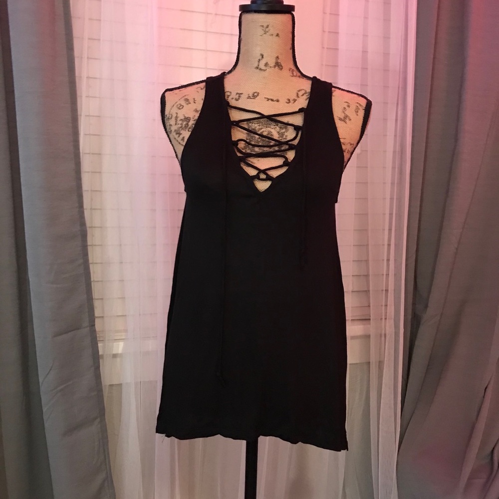 Black tank top
